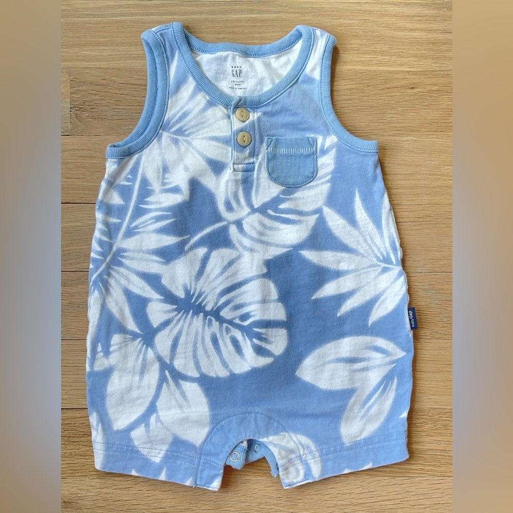 Baby Gap Palm Print Tank Shorty One-Piece